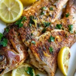 Baked Lemon Garlic Red Snapper Fish