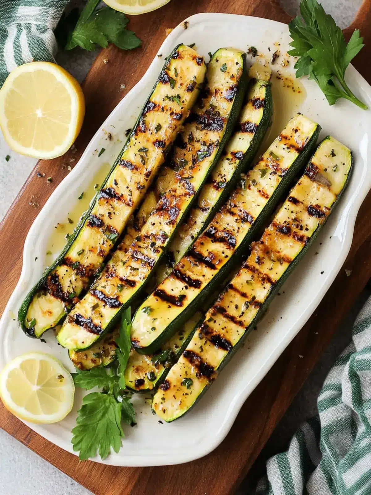Grilled Zucchini Spears
