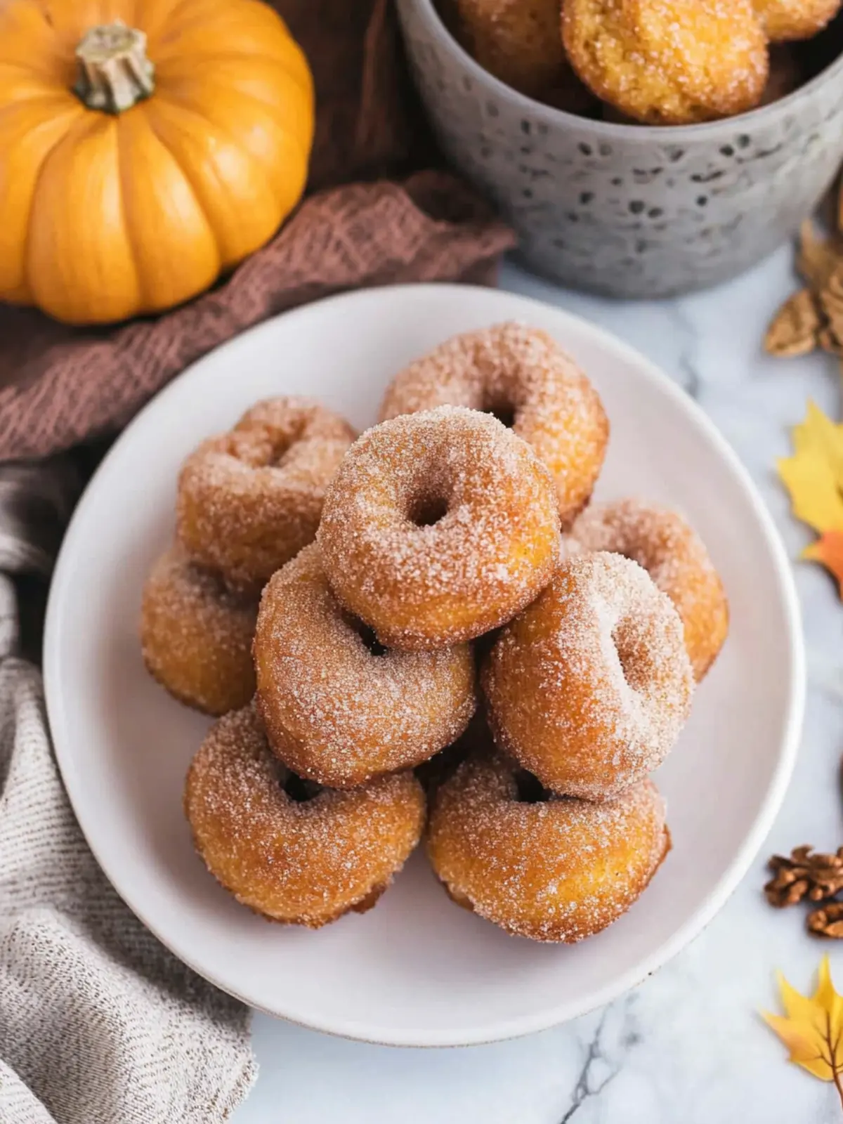 Easy Pumpkin Donut Holes