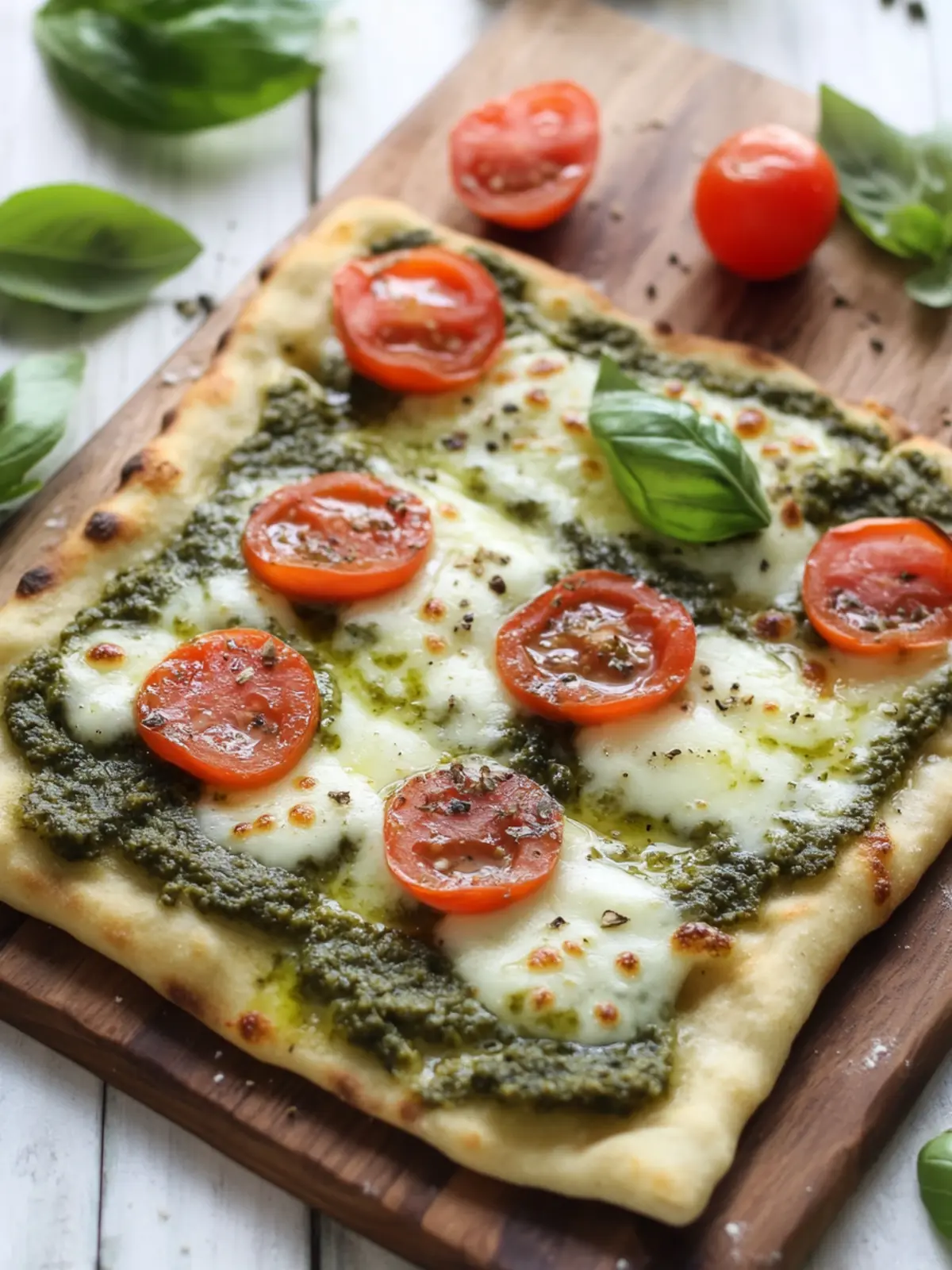Flatbread Pesto Cheese Pizza