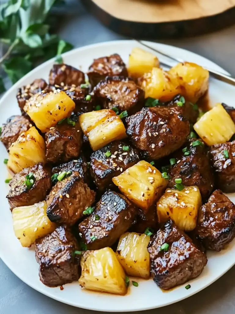 Father's Day Extra Tender Garlic Pineapple Steak Bites