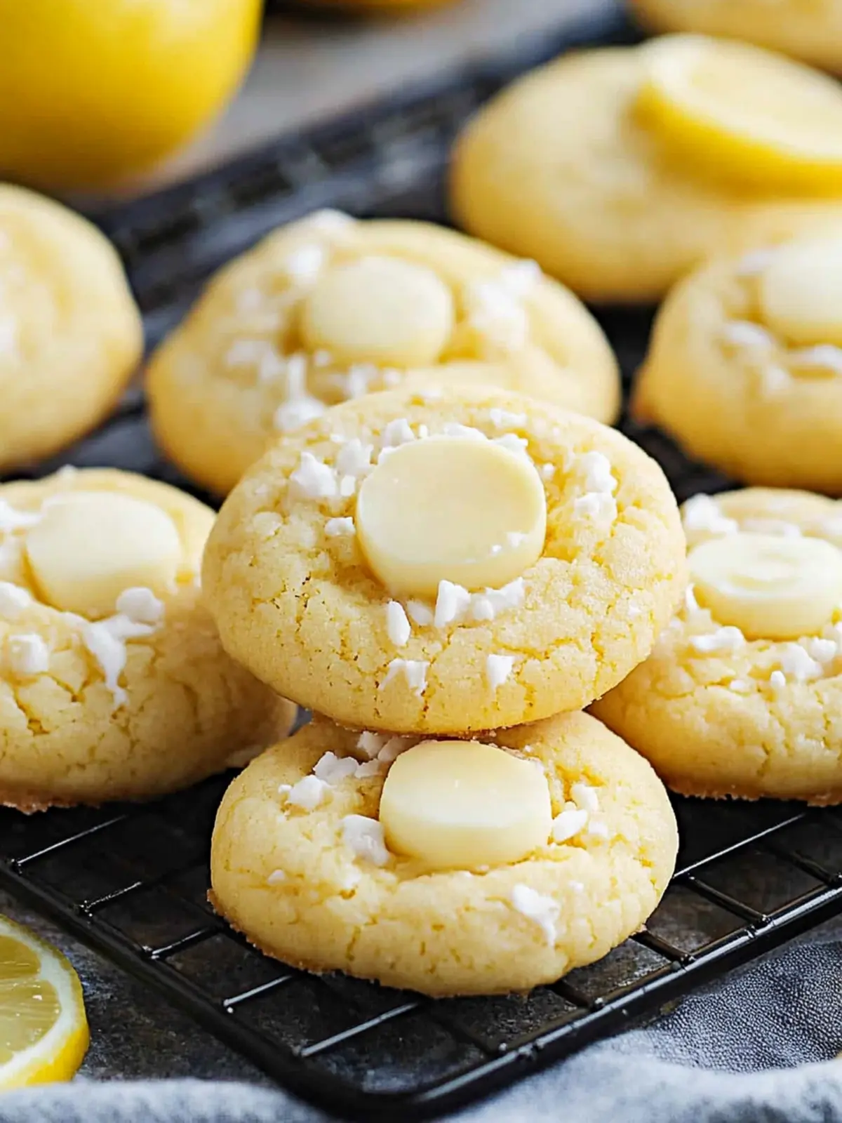 5-Ingredient Lemon White Chocolate Cookies