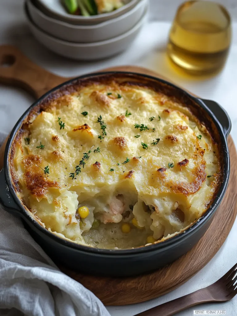 Cheesy Potato Topped Fish Pie