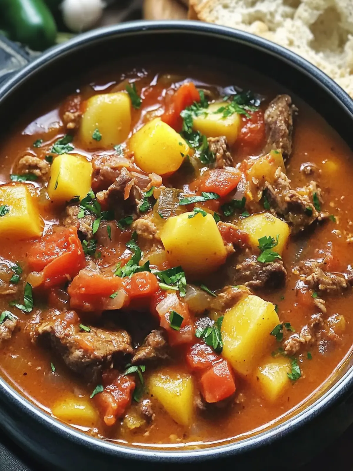 20 Minute Tomato Beef Stew