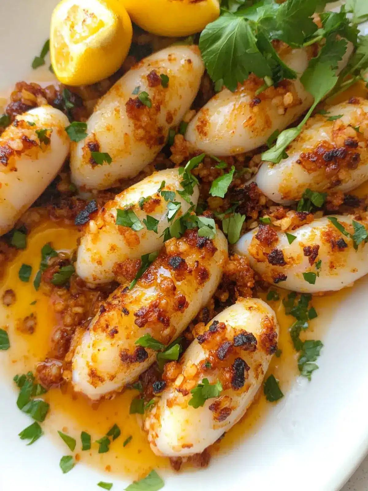 Chorizo + Rice Stuffed Squid