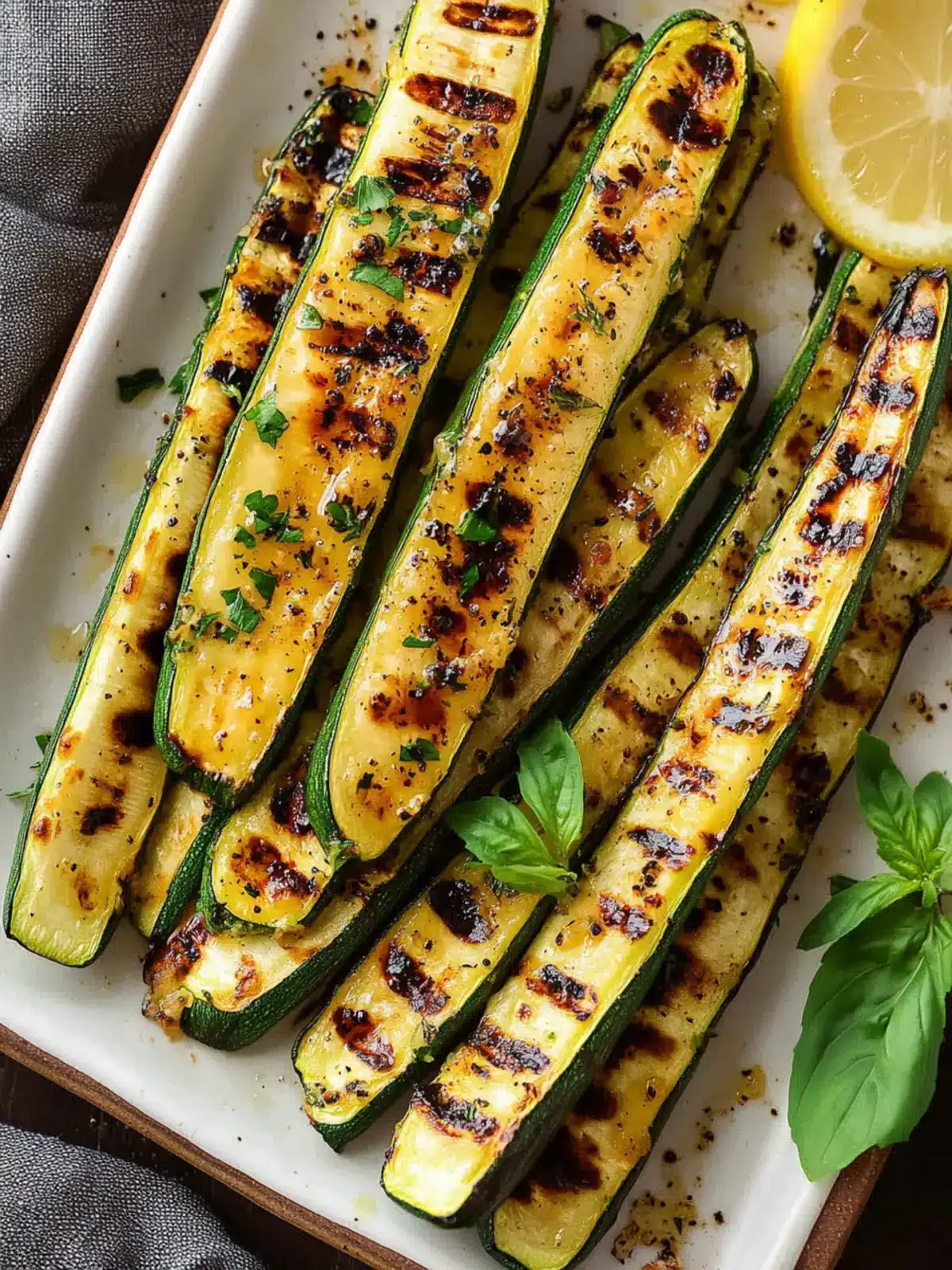 Grilled Zucchini Spears