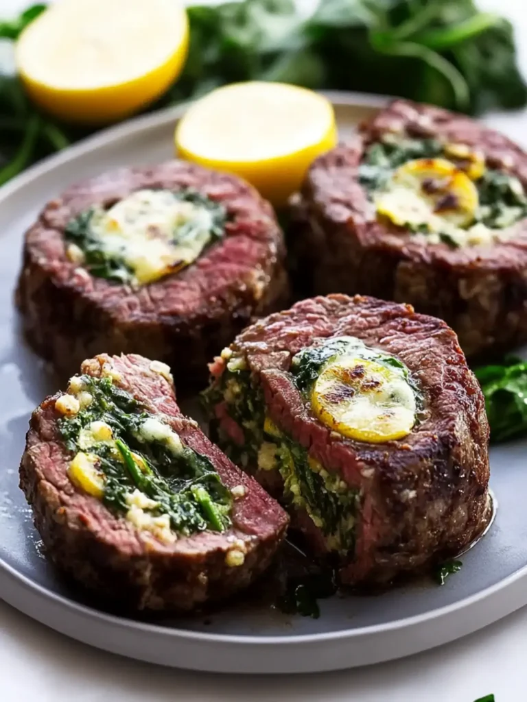 6 Ingredient Flank Steak Stuffed with Parmesan, Spinach and Lemon Zest