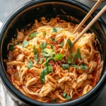Slow Cooker Coconut Gochujang Chicken Noodles