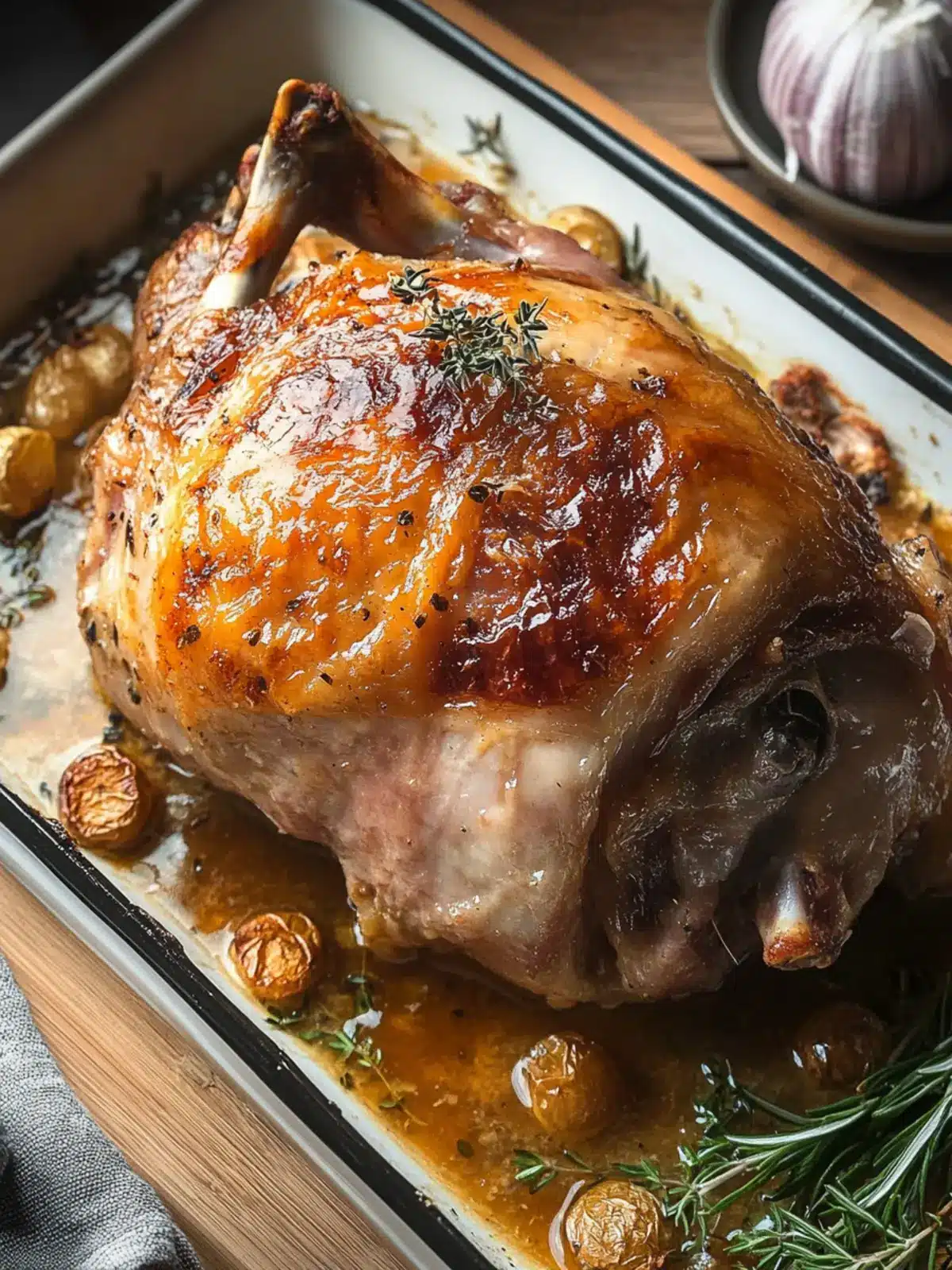 Savory Turkey Thigh Slow Cooked in the Oven for Tender Bliss 4 Turkey Thigh Slow Cooked in the Oven