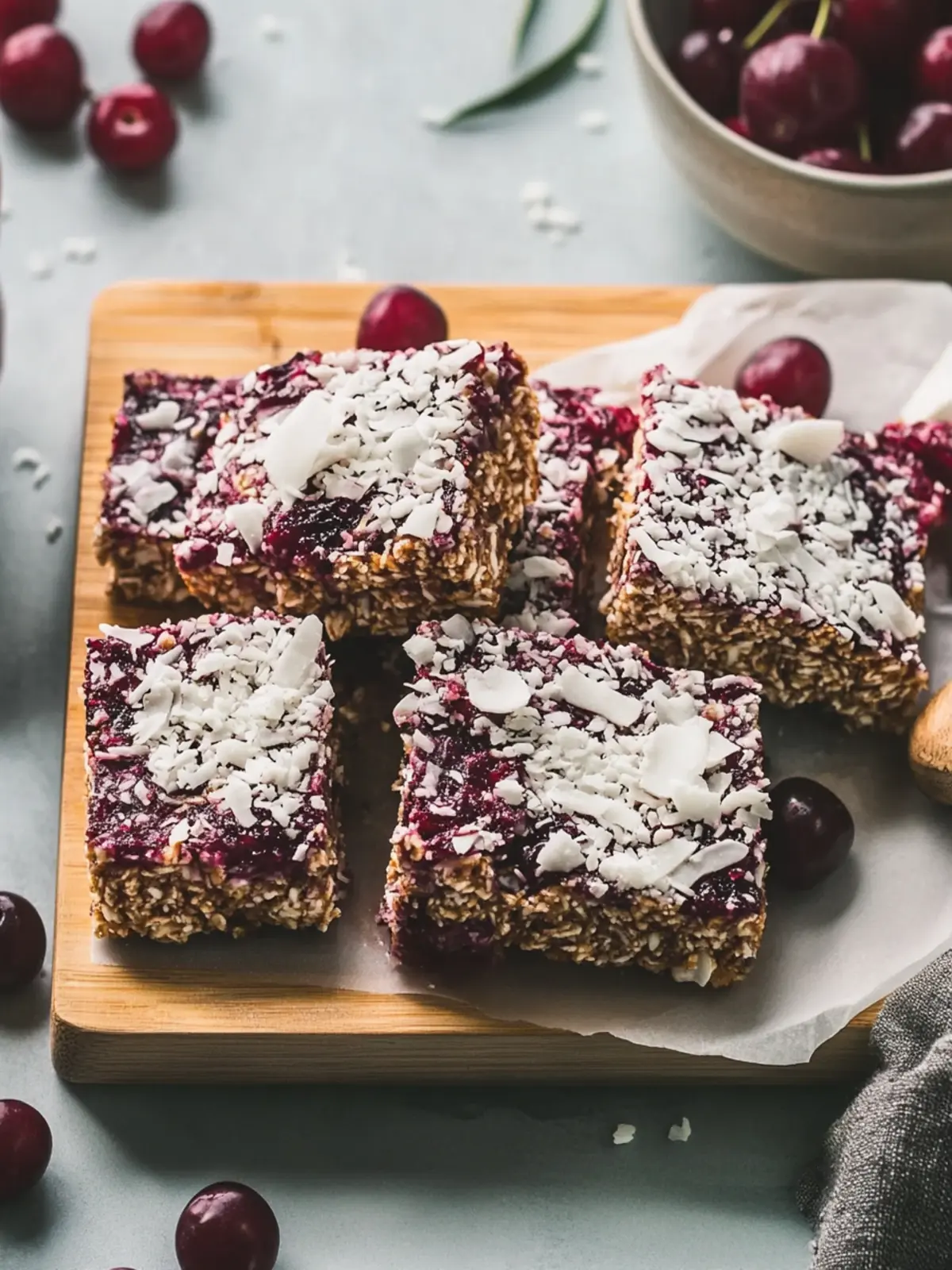 Cherry Coconut Flapjacks: A Sweet, Healthy Breakfast Treat 2 Cherry Coconut Flapjacks
