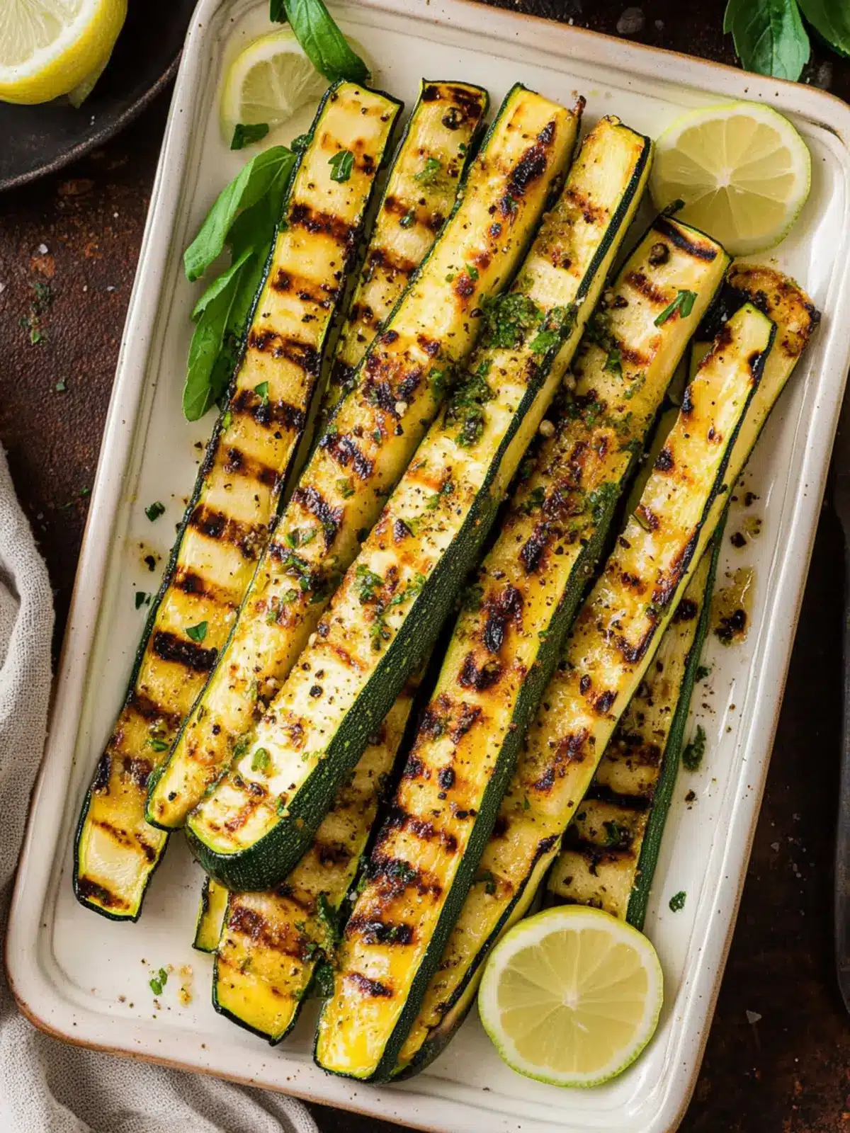 Grilled Zucchini Spears