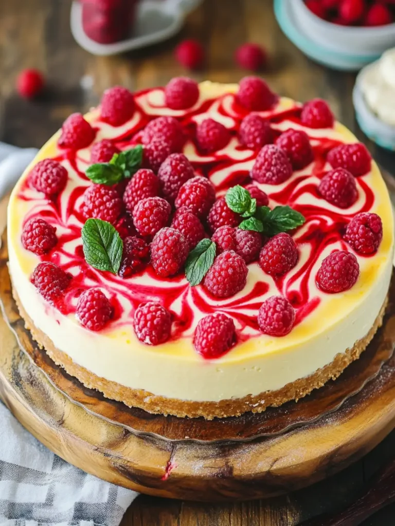 Raspberry Goat Cheese Cheesecake