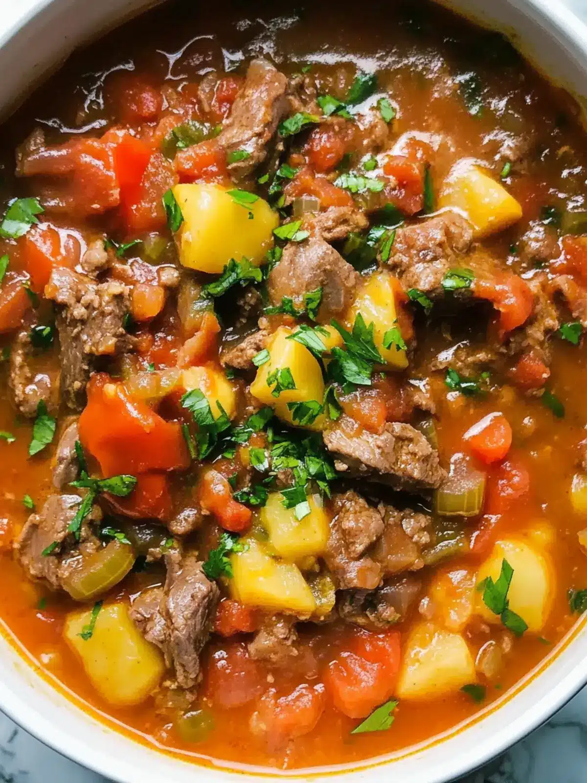 20 Minute Tomato Beef Stew
