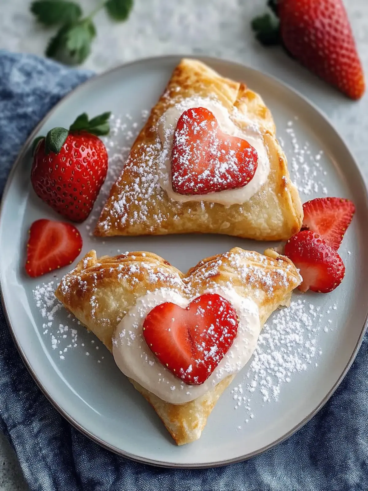 Air Fryer Strawberry Chimichanga Hearts