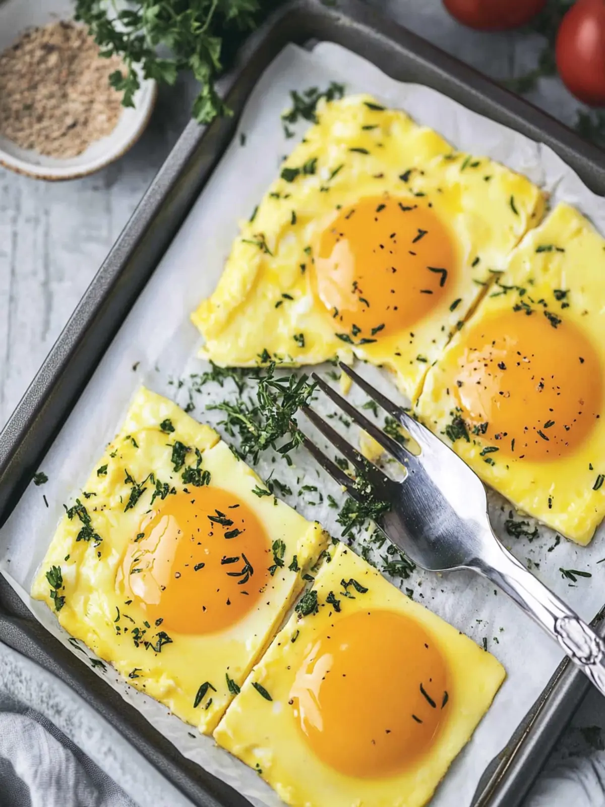 Easy Fluffy Sheet Pan Eggs Recipe for a Cheesy Morning Treat 2 Easy Fluffy Sheet Pan Eggs Recipe