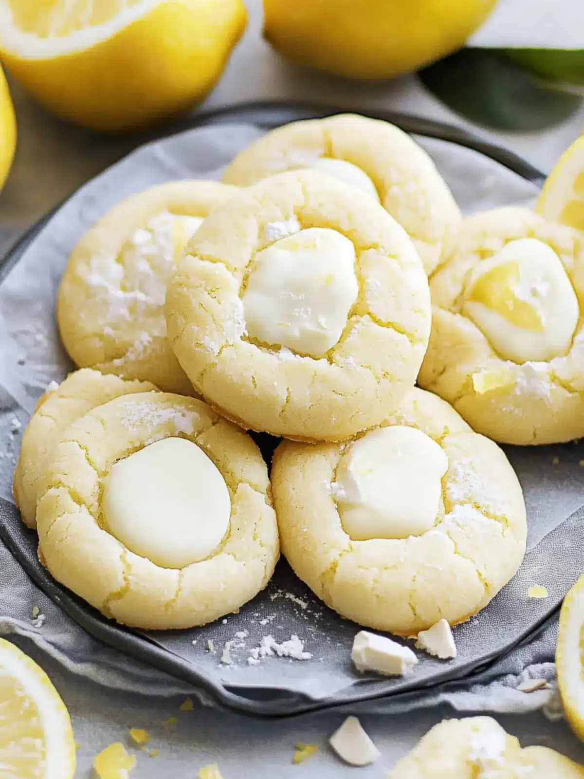 5-Ingredient Lemon White Chocolate Cookies
