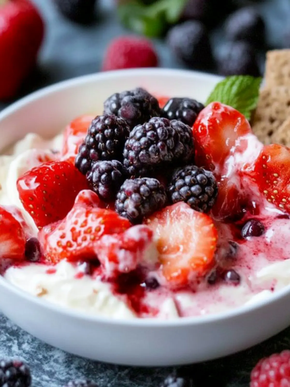 Decadent White Chocolate Chip Berry Cheesecake Dip Recipe 4 White Chocolate Chip Berry Cheesecake Dip