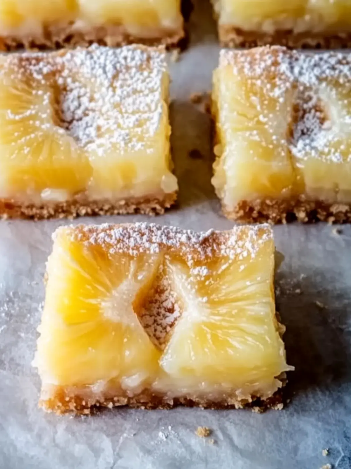 Pineapple Bars with Shortbread Crust