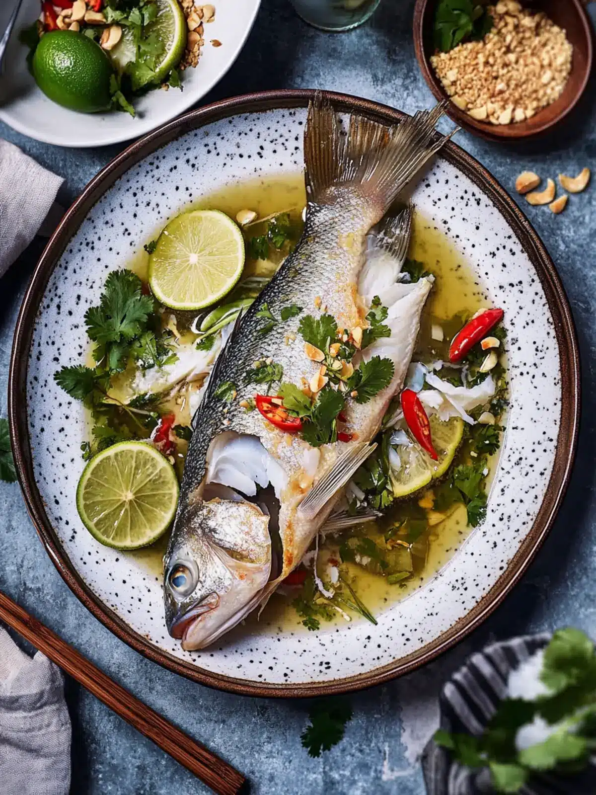 Zesty Thai Steamed Fish with Garlic, Chilli & Lime Delight 2 Thai Steamed Fish with Garlic, Chilli & Lime