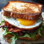Bacon Jam Sandwich with Fried Egg and Avocado