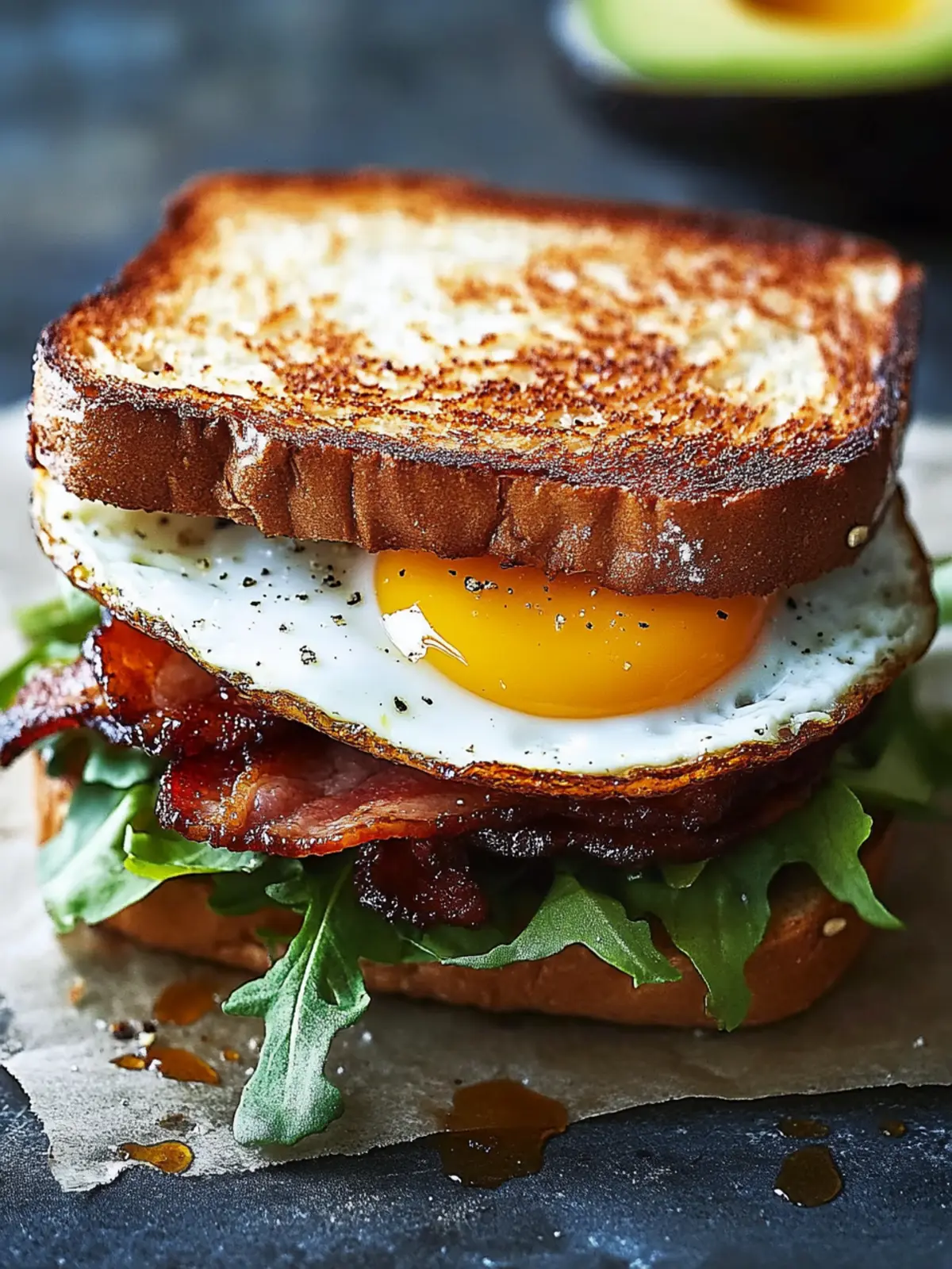 Bacon Jam Sandwich with Fried Egg and Avocado Bliss 5 Bacon Jam Sandwich with Fried Egg and Avocado