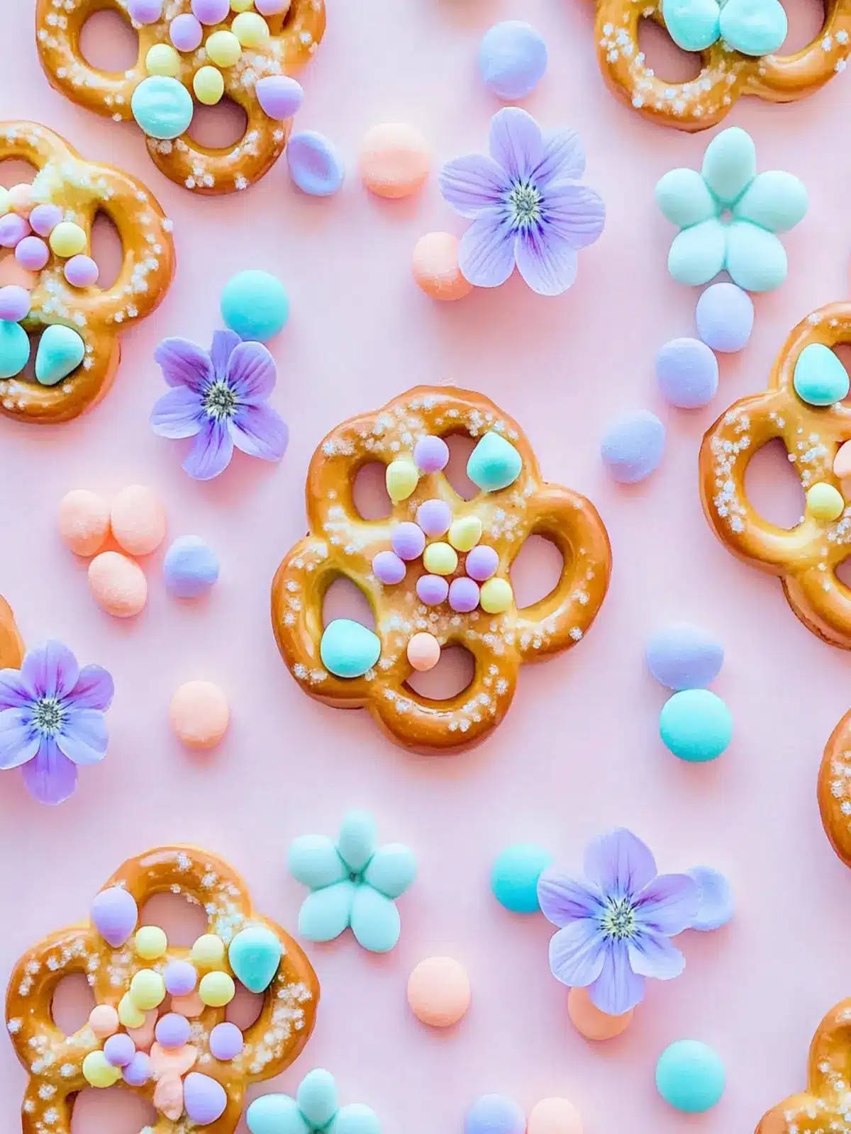 Pastel Candy Spring Flower Pretzels You Can’t Resist 2 Pastel Candy Spring Flower Pretzels