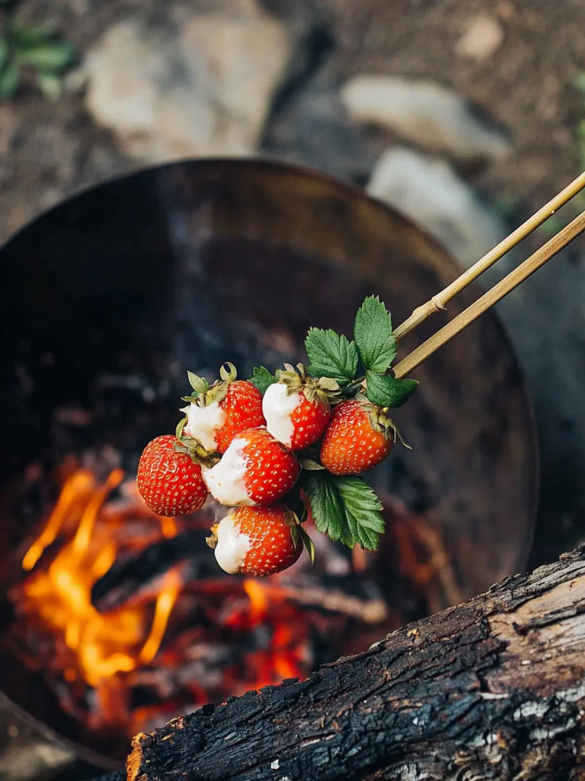 Campfire Strawberries with Marshmallow Fluff Delight 4 Campfire Strawberries