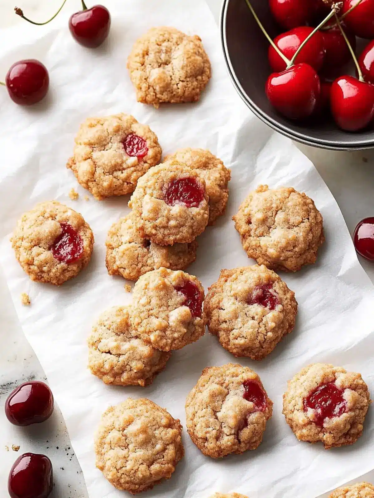 Cherry No-Bake Cookies