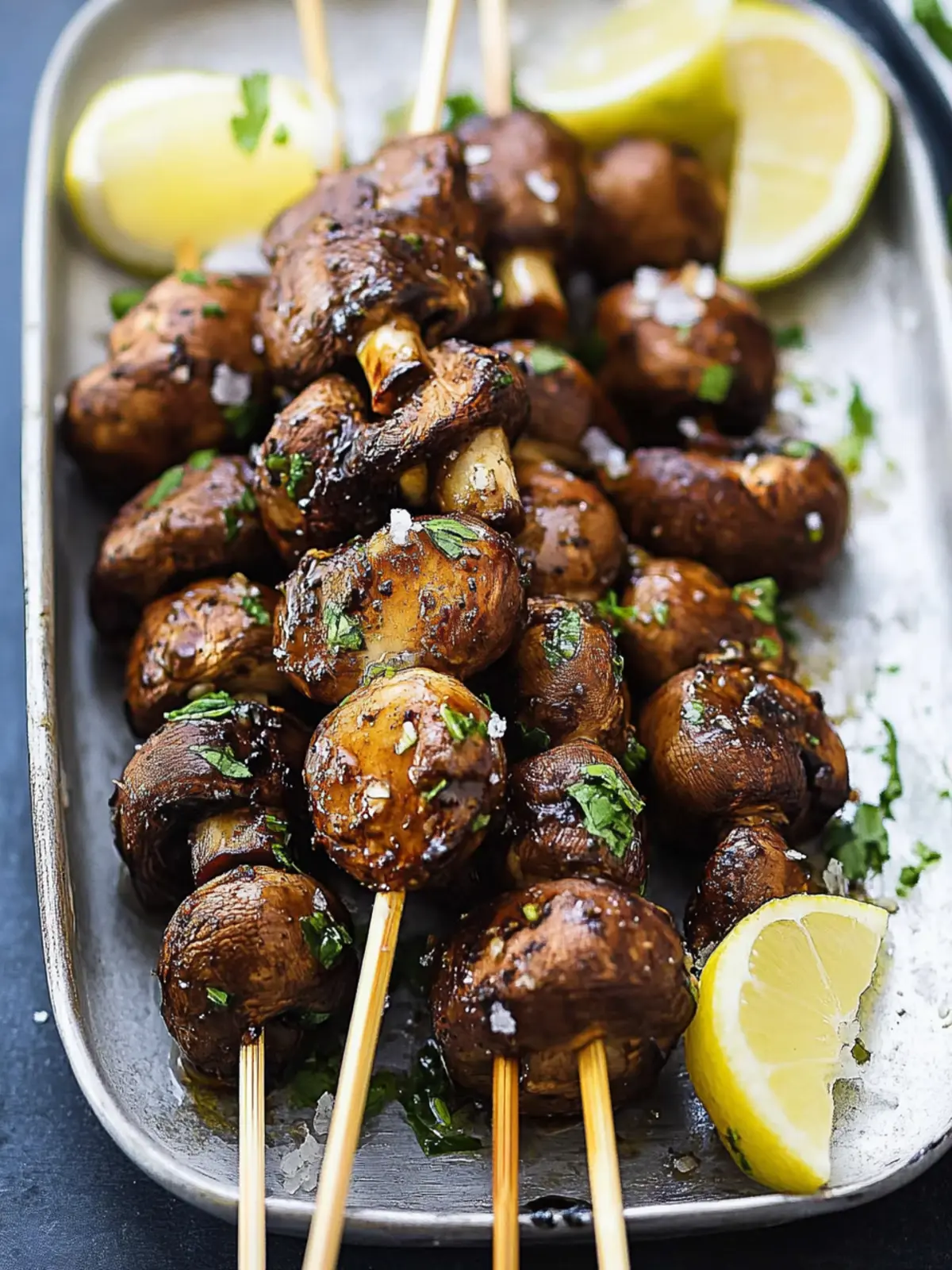 Garlic Butter Mushroom Kebab