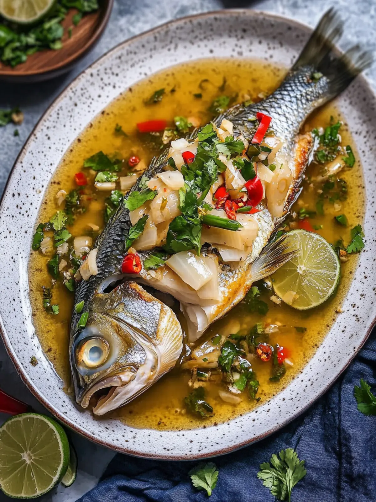 Zesty Thai Steamed Fish with Garlic, Chilli & Lime Delight 4 Thai Steamed Fish with Garlic, Chilli & Lime