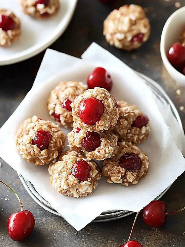 Cherry No-Bake Cookies