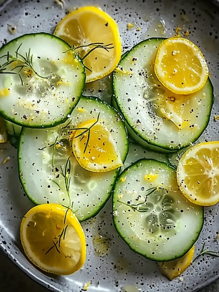 Crispy Cucumber Snack with Tangy Lemon Drizzle