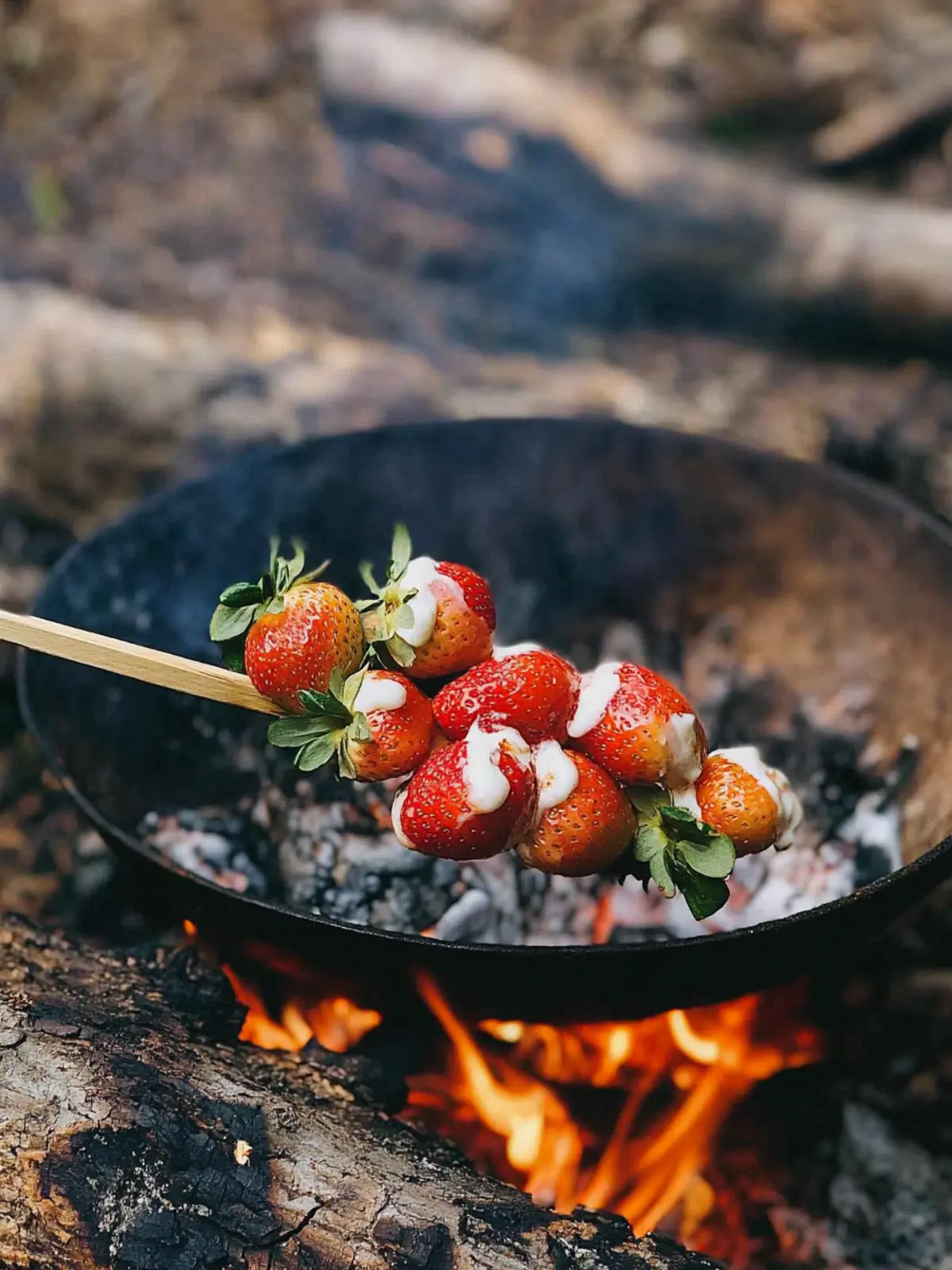 Campfire Strawberries with Marshmallow Fluff Delight 3 Campfire Strawberries