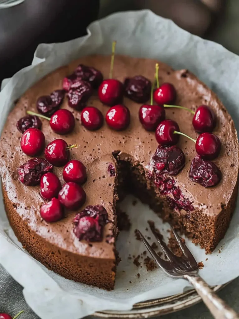 Vegan Cherry Chocolate Cake