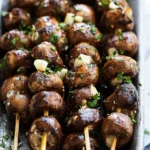 Garlic Butter Mushroom Kebab
