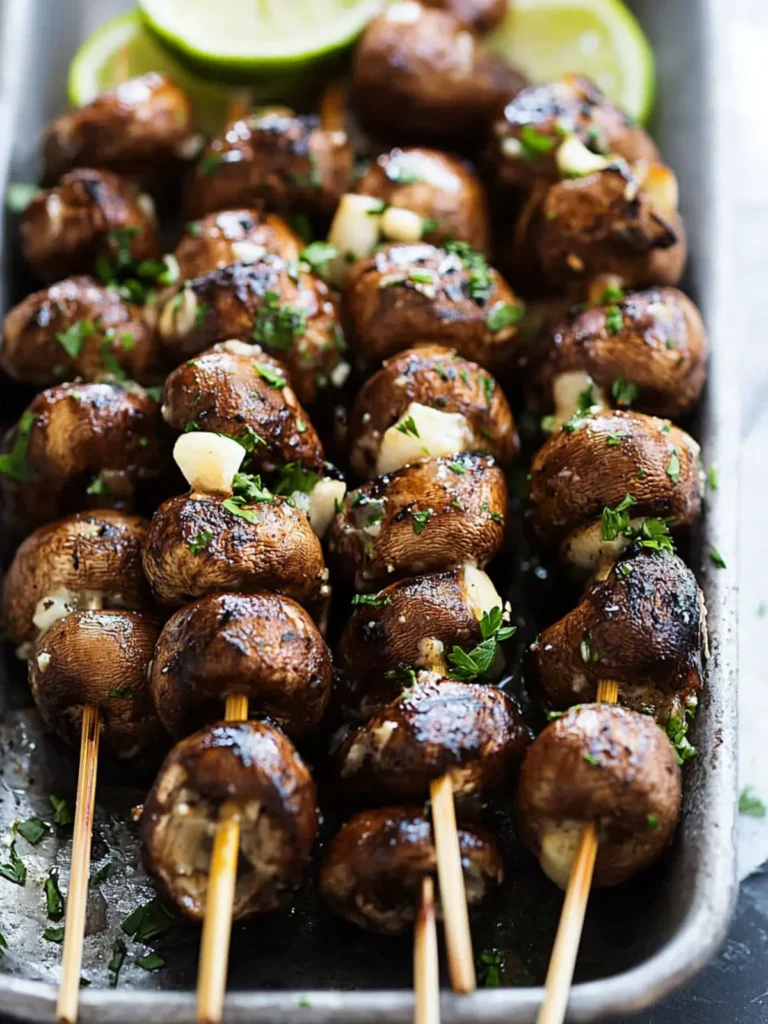 Garlic Butter Mushroom Kebab