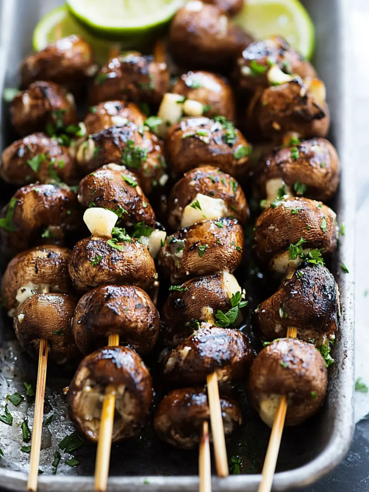 Garlic Butter Mushroom Kebab