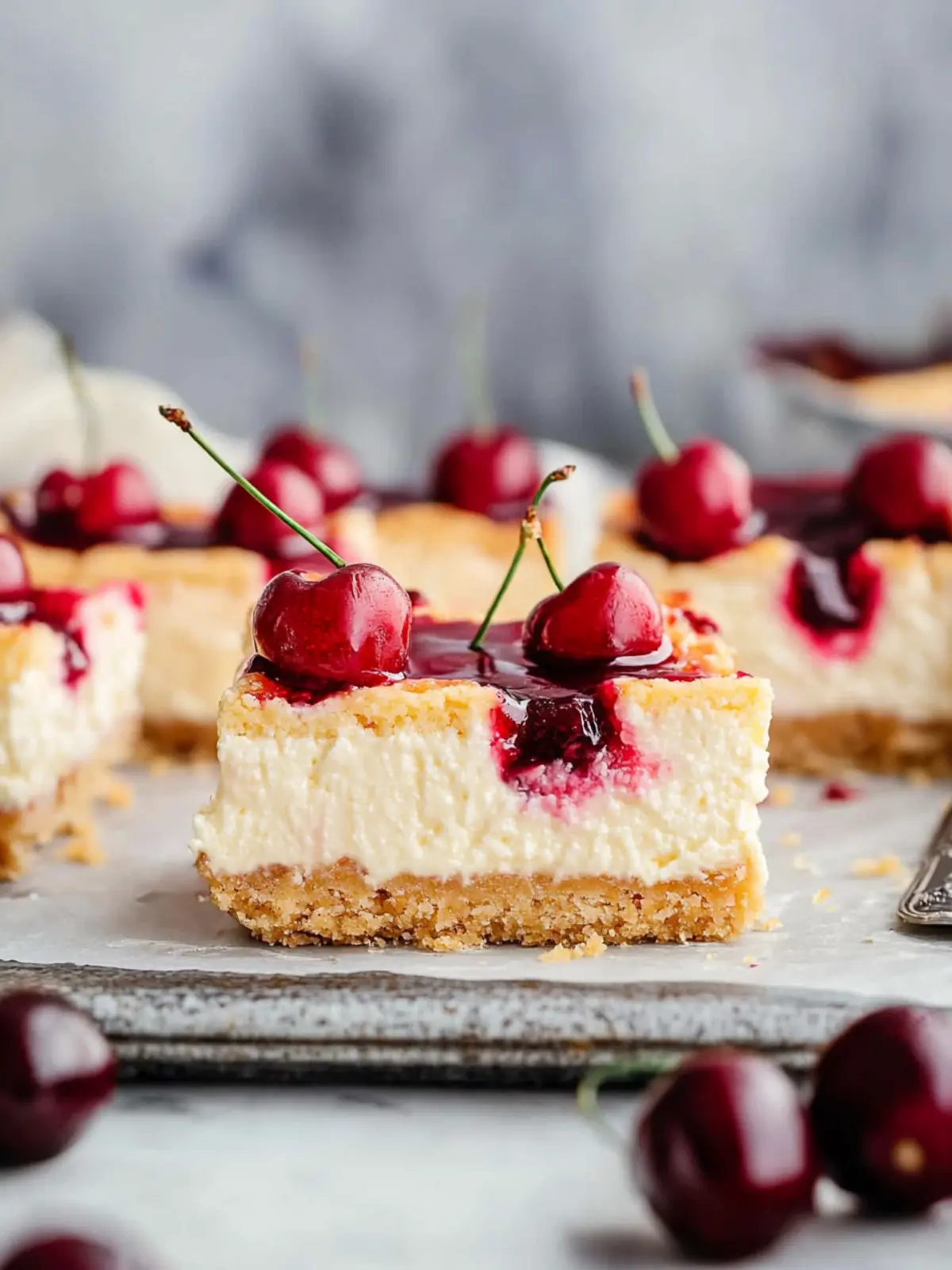 Indulge in Amaretto Cherry Cheesecake Bars Bliss 2 Amaretto Cherry Cheesecake Bars