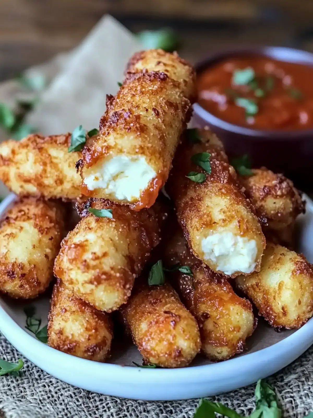 Crispy Baked Mozzarella Sticks with Marinara for Fun Snacks 5 Crispy Baked Mozzarella Sticks with Marinara
