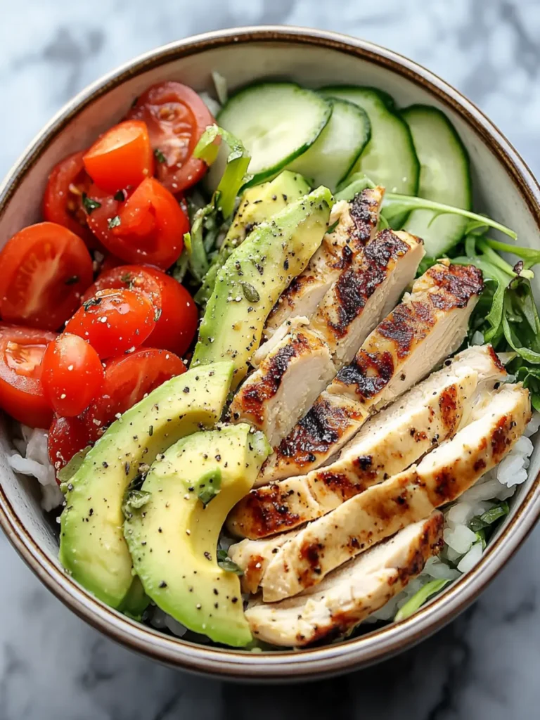 Healthy Chicken Avocado Bowl