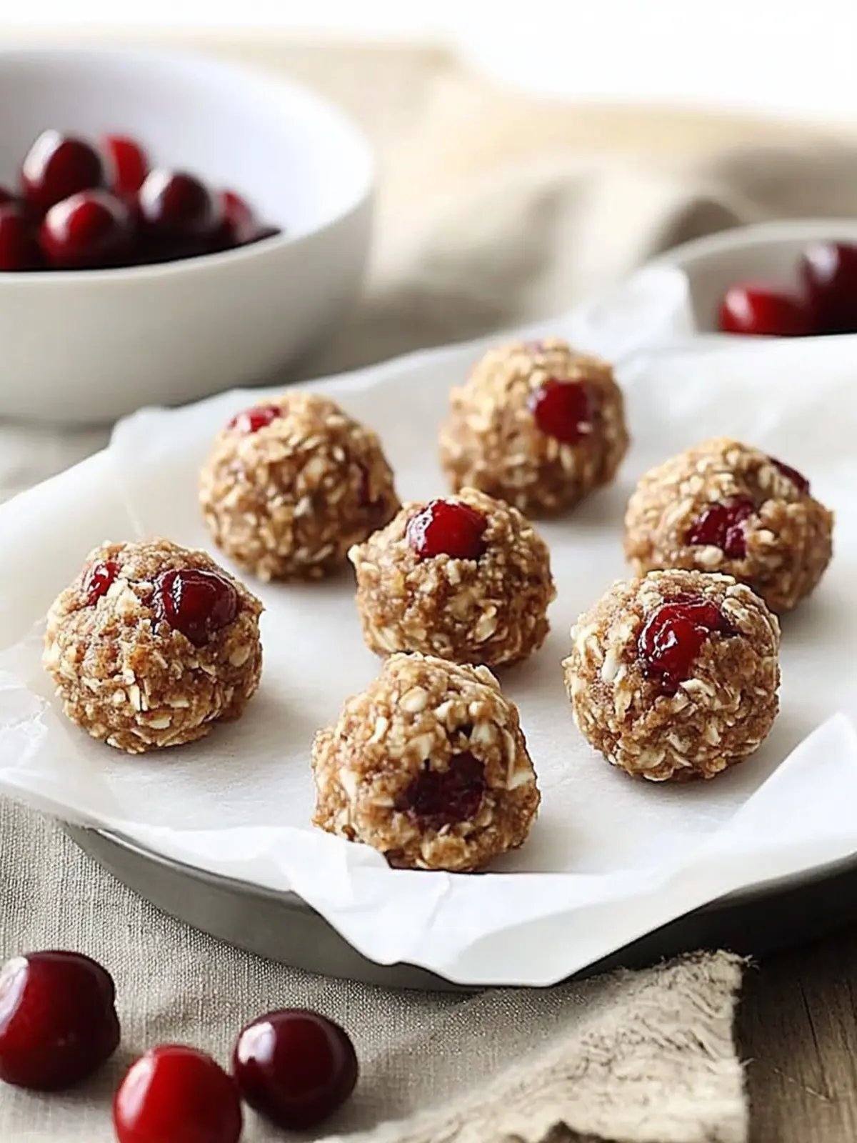 Cherry No-Bake Cookies