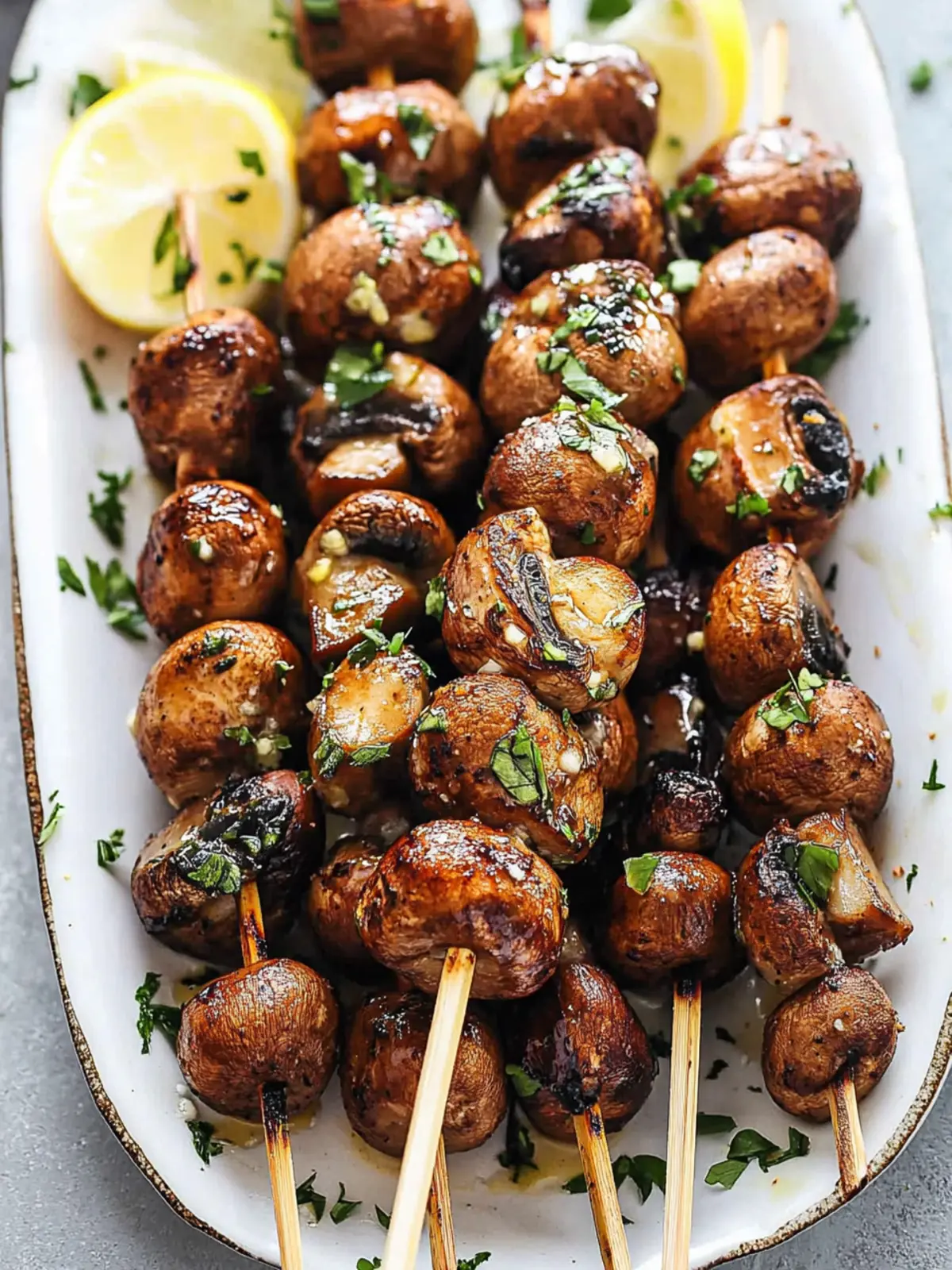 Garlic Butter Mushroom Kebab
