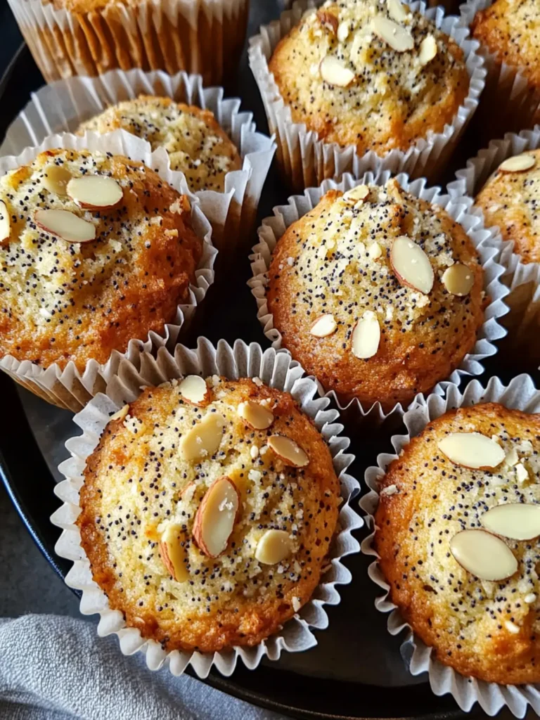 Bakery-Style Almond Poppy Seed Muffins