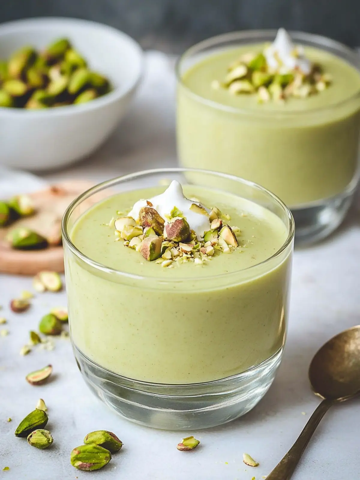 Creamy Pistachio Pudding with Coconut Whip Delight 2 Pistachio Pudding