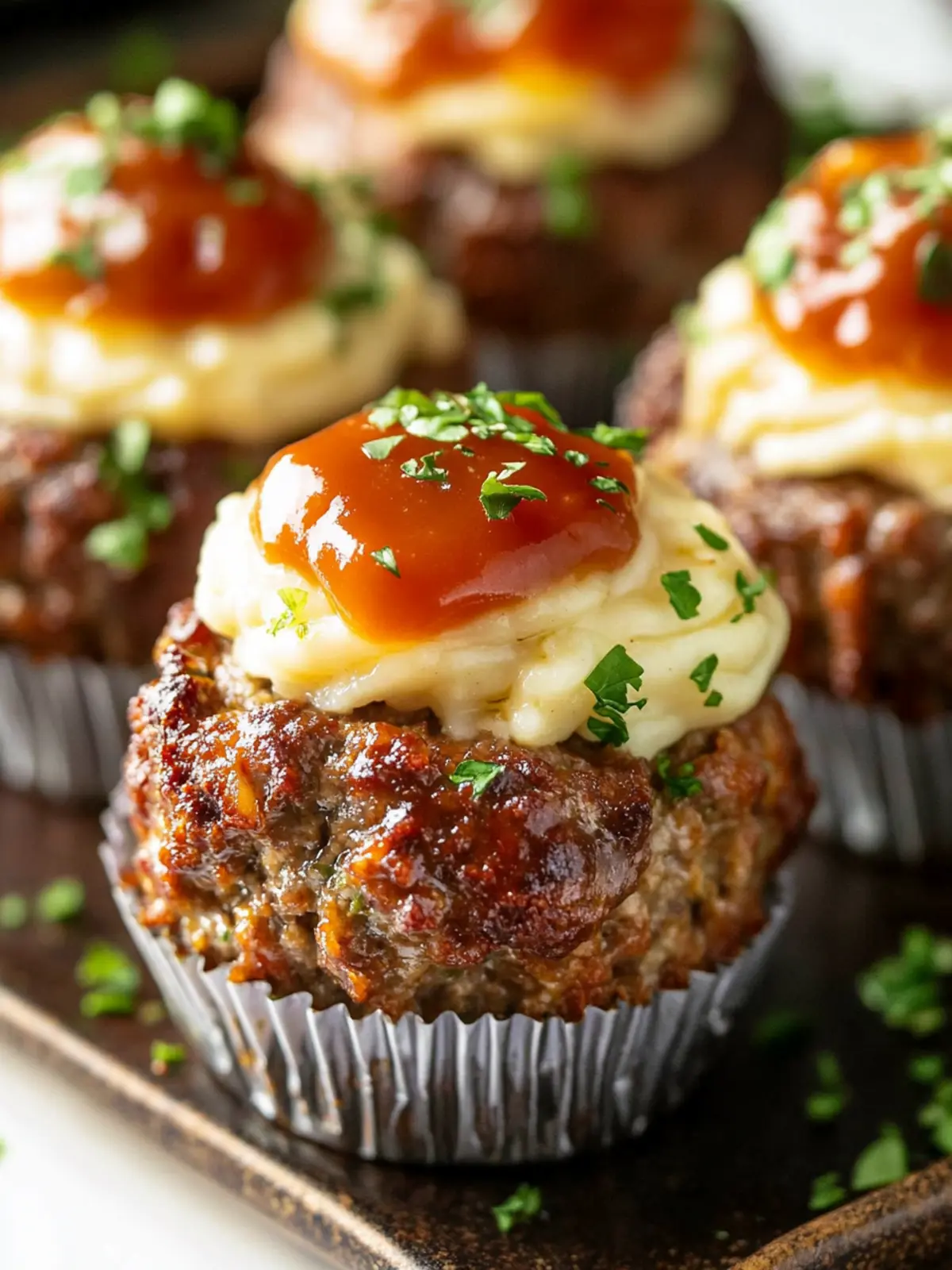 Mini Meatloaves (Meatloaf Cupcakes)
