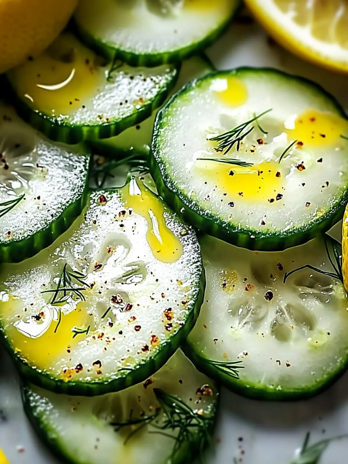 Crispy Cucumber Snack with Tangy Lemon Drizzle