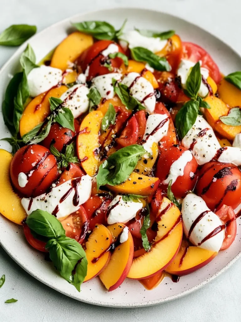 Heirloom Tomato and Peach Caprese Salad