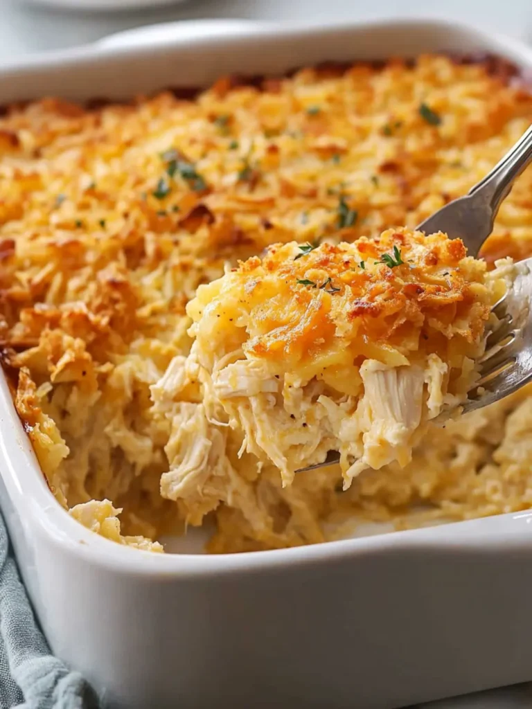 Cheesy Chicken Hashbrown Casserole