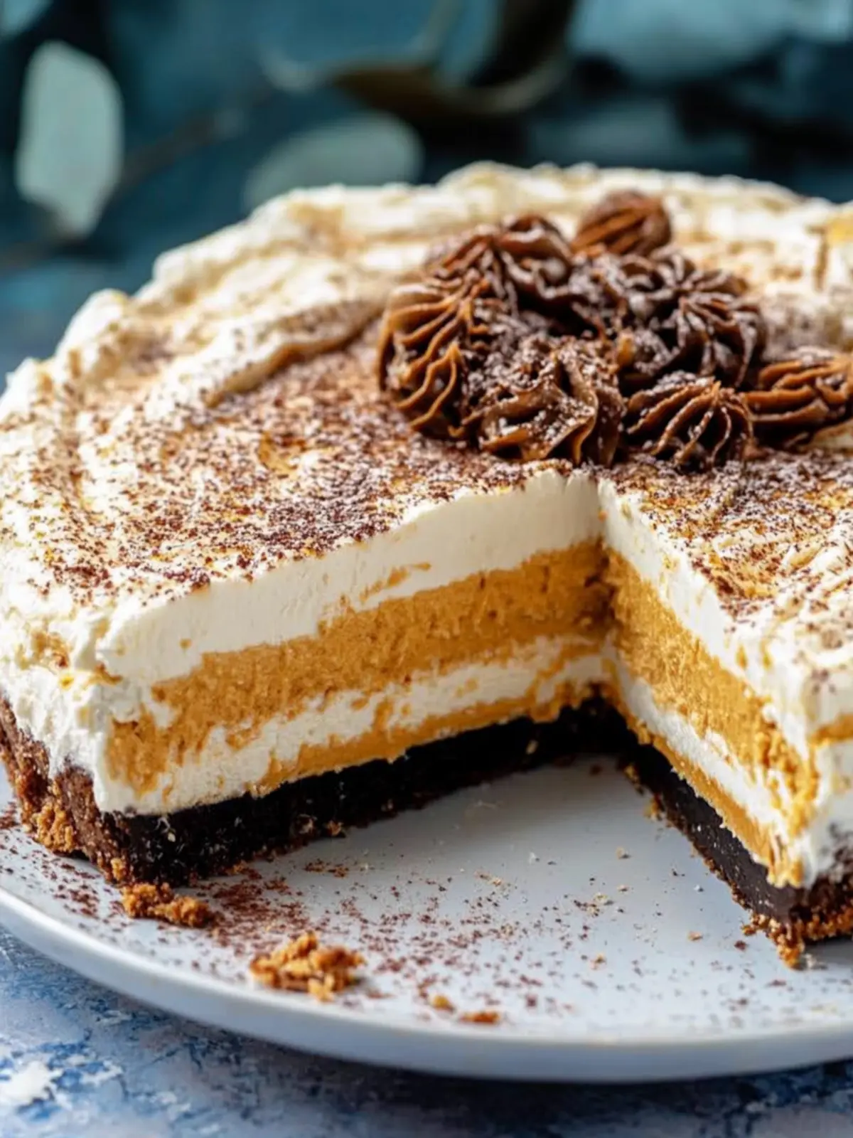 Irresistible Layered Pumpkin Cheesecake to Impress Everyone 4 Layered Pumpkin Cheesecake