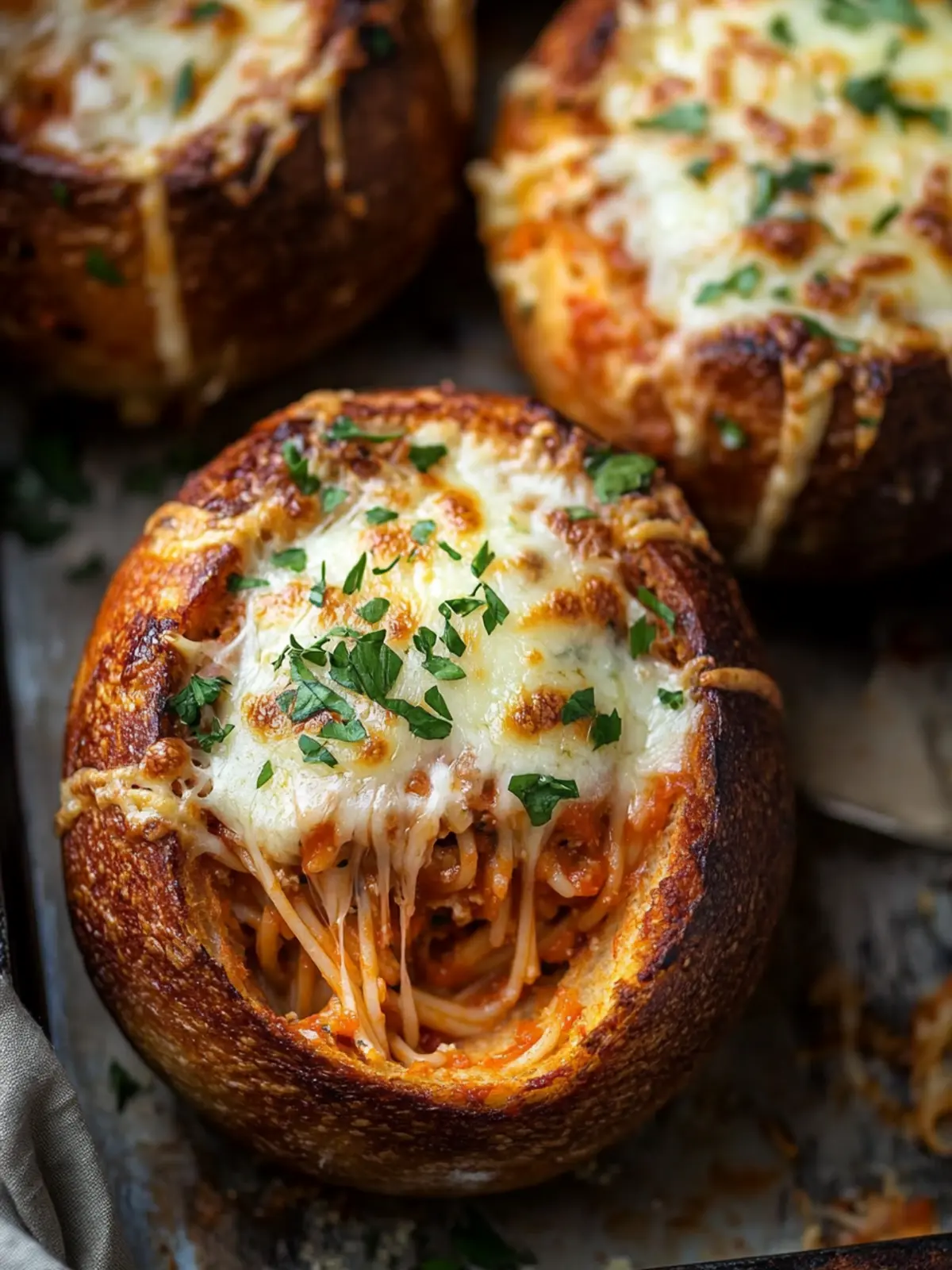 Spaghetti Garlic Bread Bowls That Transform Comfort Food 4 Spaghetti Garlic Bread Bowls